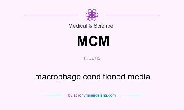 What does MCM mean? It stands for macrophage conditioned media