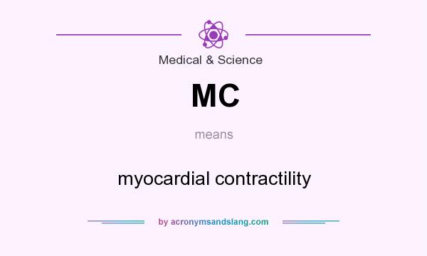 What does MC mean? It stands for myocardial contractility