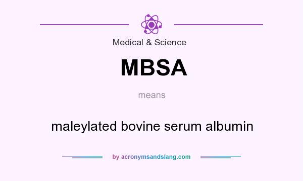 What does MBSA mean? It stands for maleylated bovine serum albumin