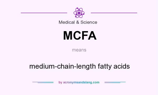 What does MCFA mean? It stands for medium-chain-length fatty acids