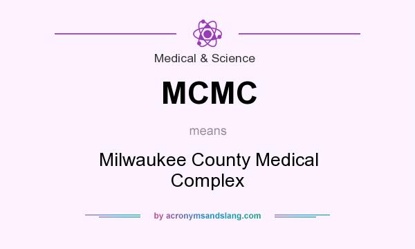 What does MCMC mean? It stands for Milwaukee County Medical Complex