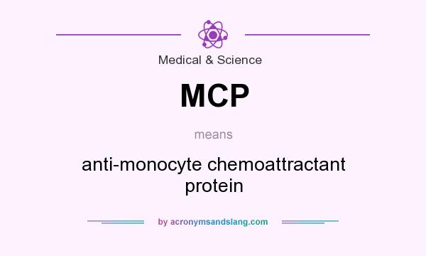 What does MCP mean? It stands for anti-monocyte chemoattractant protein