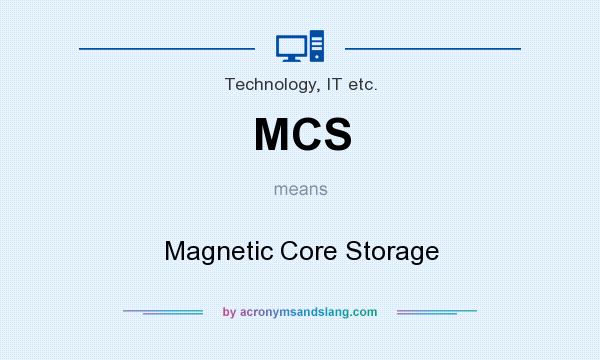 What does MCS mean? It stands for Magnetic Core Storage