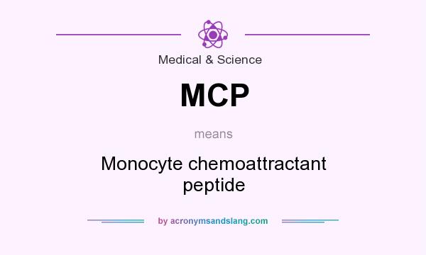 What does MCP mean? It stands for Monocyte chemoattractant peptide