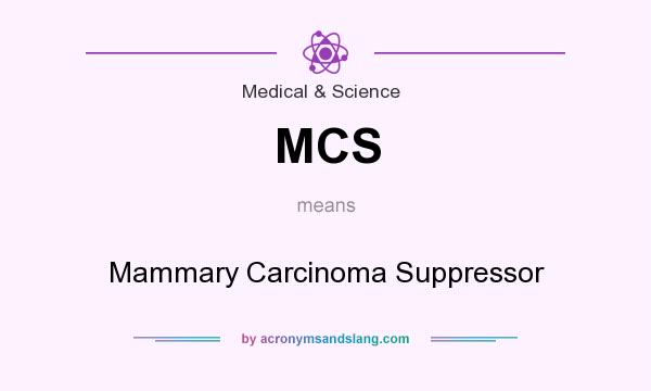 What does MCS mean? It stands for Mammary Carcinoma Suppressor