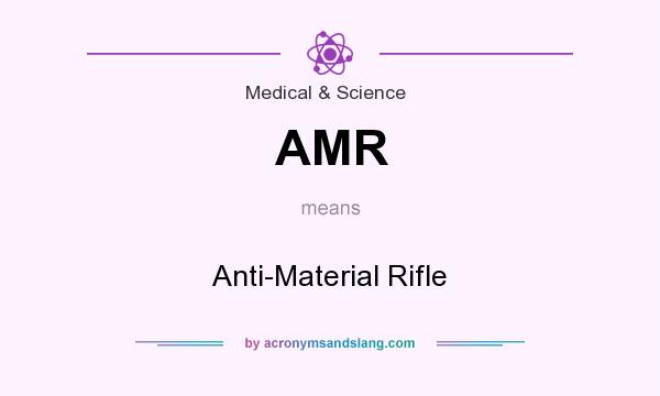 What does AMR mean? It stands for Anti-Material Rifle