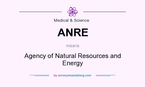 What does ANRE mean? It stands for Agency of Natural Resources and Energy