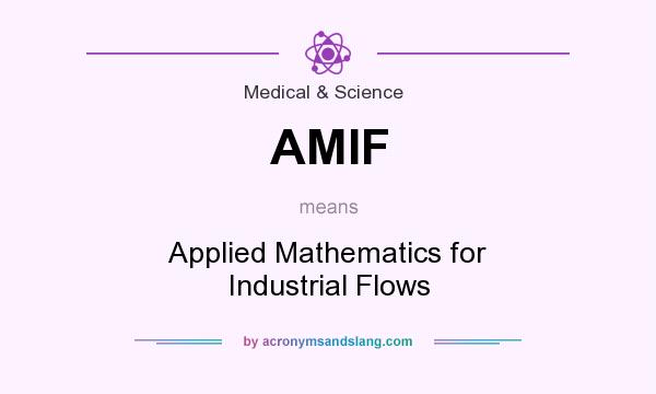 What does AMIF mean? It stands for Applied Mathematics for Industrial Flows