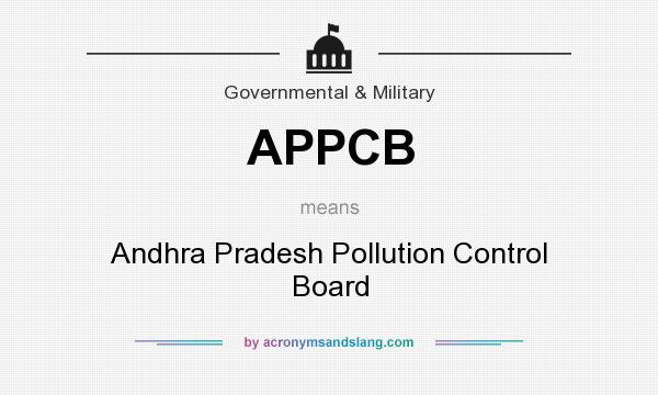 What does APPCB mean? It stands for Andhra Pradesh Pollution Control Board