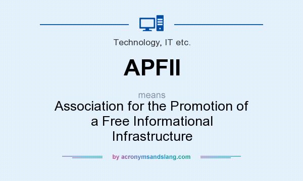 What does APFII mean? It stands for Association for the Promotion of a Free Informational Infrastructure