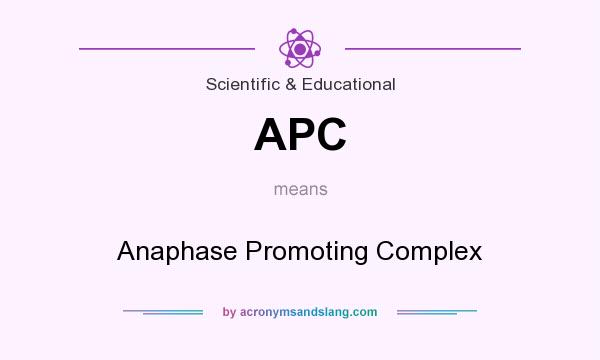 What does APC mean? It stands for Anaphase Promoting Complex