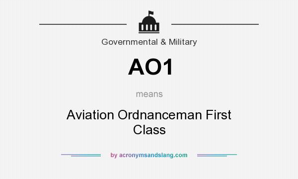 What does AO1 mean? It stands for Aviation Ordnanceman First Class