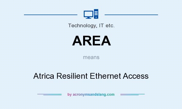 What does AREA mean? It stands for Atrica Resilient Ethernet Access