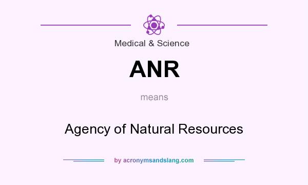 What does ANR mean? It stands for Agency of Natural Resources