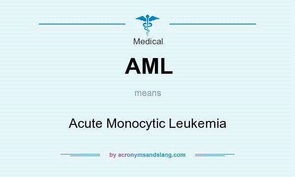 What does AML mean? It stands for Acute Monocytic Leukemia