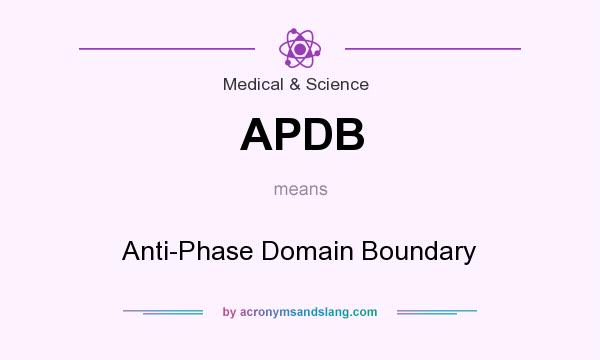 What does APDB mean? It stands for Anti-Phase Domain Boundary