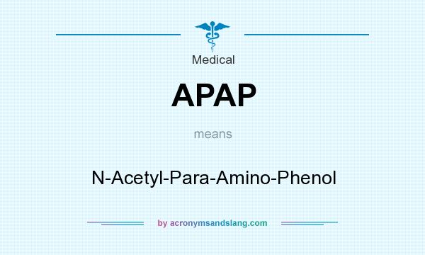 What does APAP mean? It stands for N-Acetyl-Para-Amino-Phenol