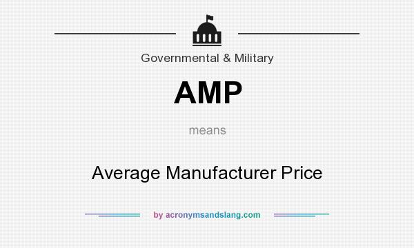 What does AMP mean? It stands for Average Manufacturer Price