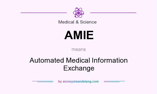 What does AMIE mean? It stands for Automated Medical Information Exchange