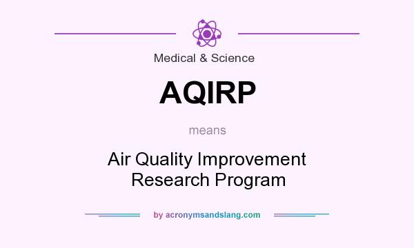 What does AQIRP mean? It stands for Air Quality Improvement Research Program
