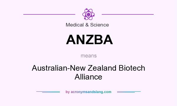 What does ANZBA mean? It stands for Australian-New Zealand Biotech Alliance