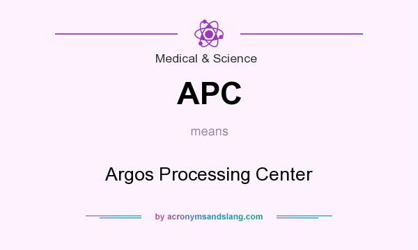 What does APC mean? It stands for Argos Processing Center