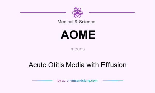 What does AOME mean? It stands for Acute Otitis Media with Effusion
