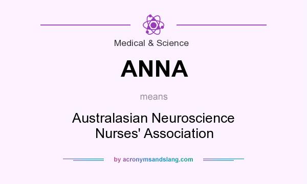 What does ANNA mean? It stands for Australasian Neuroscience Nurses` Association