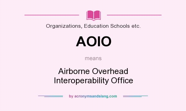 What does AOIO mean? It stands for Airborne Overhead Interoperability Office