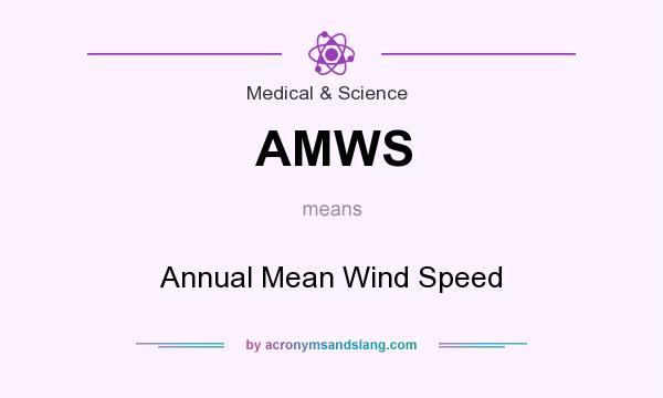 What does AMWS mean? It stands for Annual Mean Wind Speed