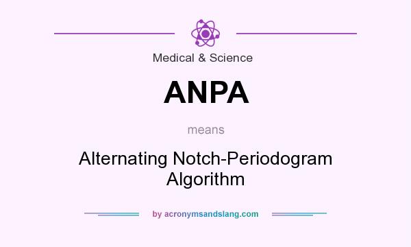 What does ANPA mean? It stands for Alternating Notch-Periodogram Algorithm