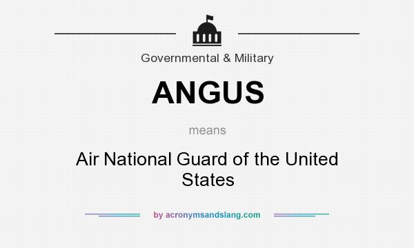 What does ANGUS mean? It stands for Air National Guard of the United States