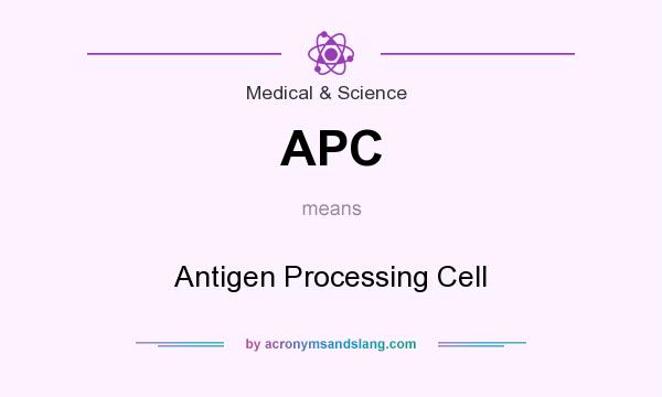 What does APC mean? It stands for Antigen Processing Cell