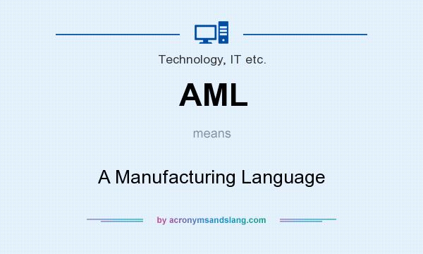 What does AML mean? It stands for A Manufacturing Language