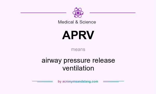 What does APRV mean? It stands for airway pressure release ventilation