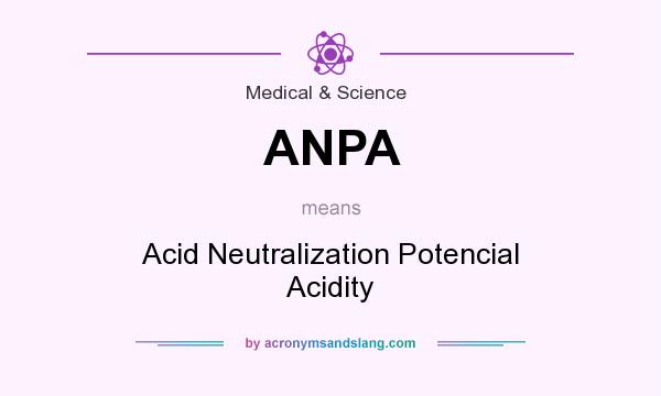 What does ANPA mean? It stands for Acid Neutralization Potencial Acidity