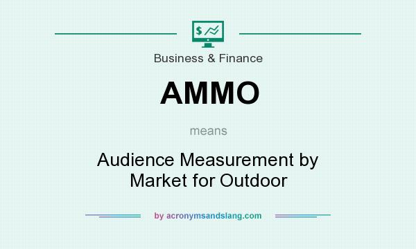 What does AMMO mean? It stands for Audience Measurement by Market for Outdoor