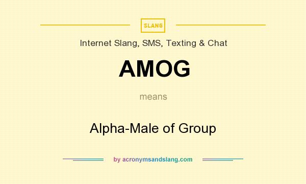 What does AMOG mean? It stands for Alpha-Male of Group