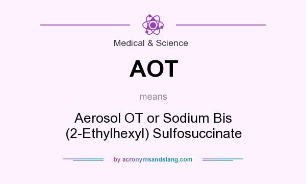 What does AOT mean? It stands for Aerosol OT or Sodium Bis (2-Ethylhexyl) Sulfosuccinate