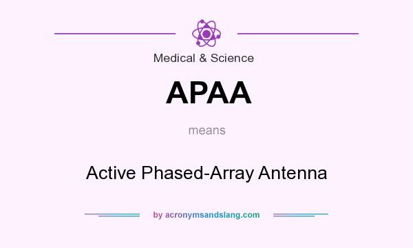 What does APAA mean? It stands for Active Phased-Array Antenna