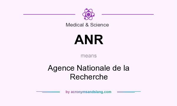 What does ANR mean? It stands for Agence Nationale de la Recherche