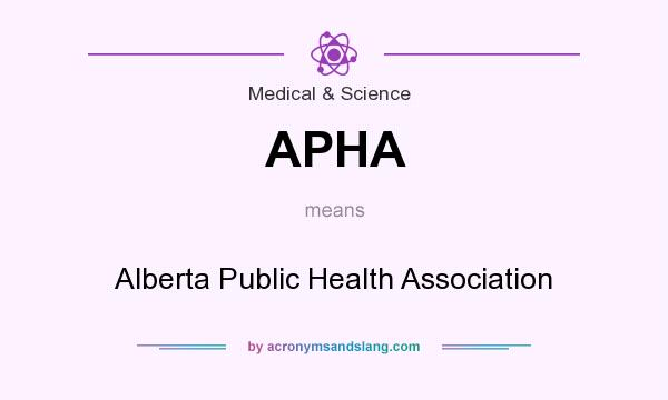 What does APHA mean? It stands for Alberta Public Health Association