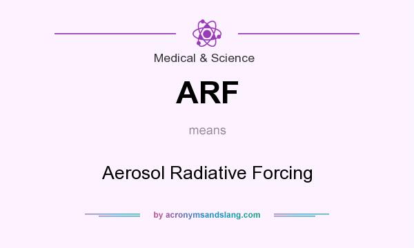 What does ARF mean? It stands for Aerosol Radiative Forcing