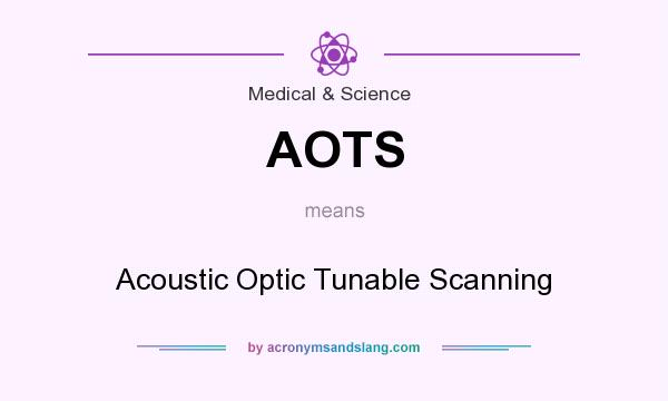 What does AOTS mean? It stands for Acoustic Optic Tunable Scanning