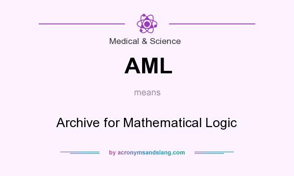 What does AML mean? It stands for Archive for Mathematical Logic