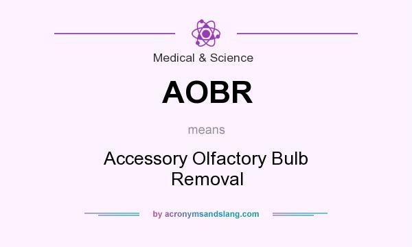 What does AOBR mean? It stands for Accessory Olfactory Bulb Removal