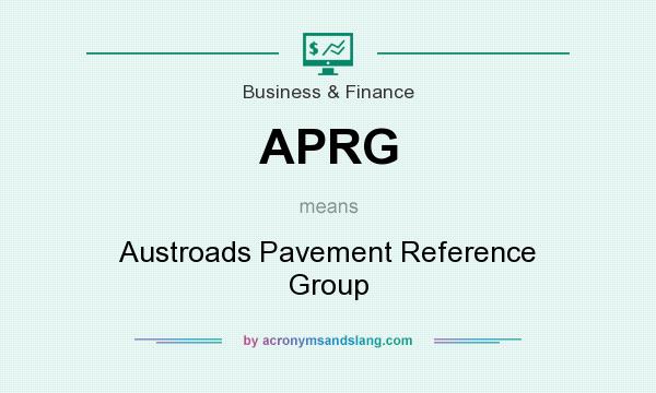 What does APRG mean? It stands for Austroads Pavement Reference Group