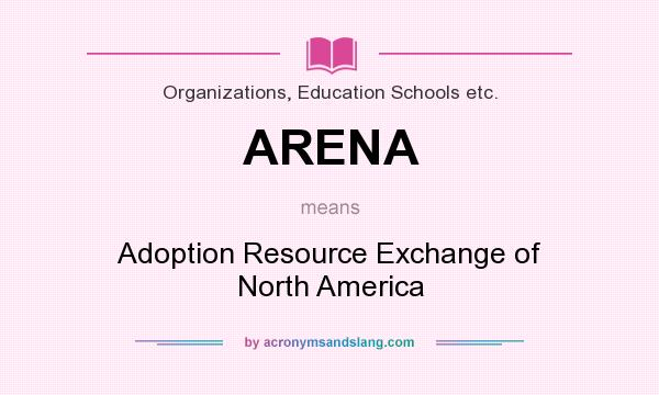 What does ARENA mean? It stands for Adoption Resource Exchange of North America
