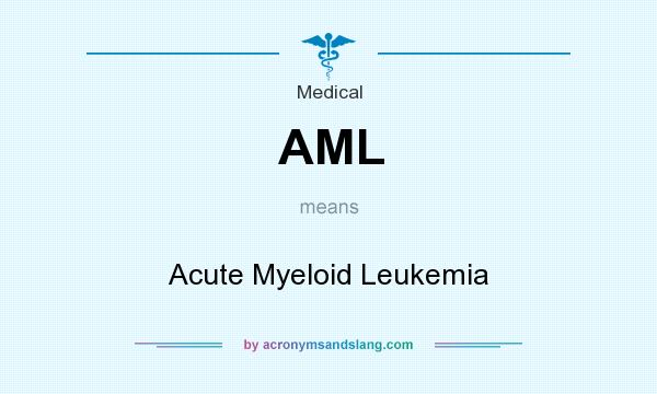 What does AML mean? It stands for Acute Myeloid Leukemia