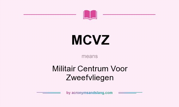 What does MCVZ mean? It stands for Militair Centrum Voor Zweefvliegen